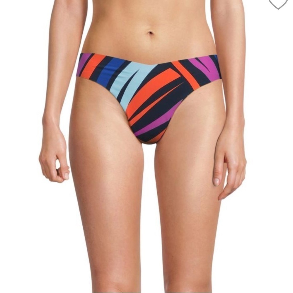 Commando classic print thong, multi color retro stripes M/L